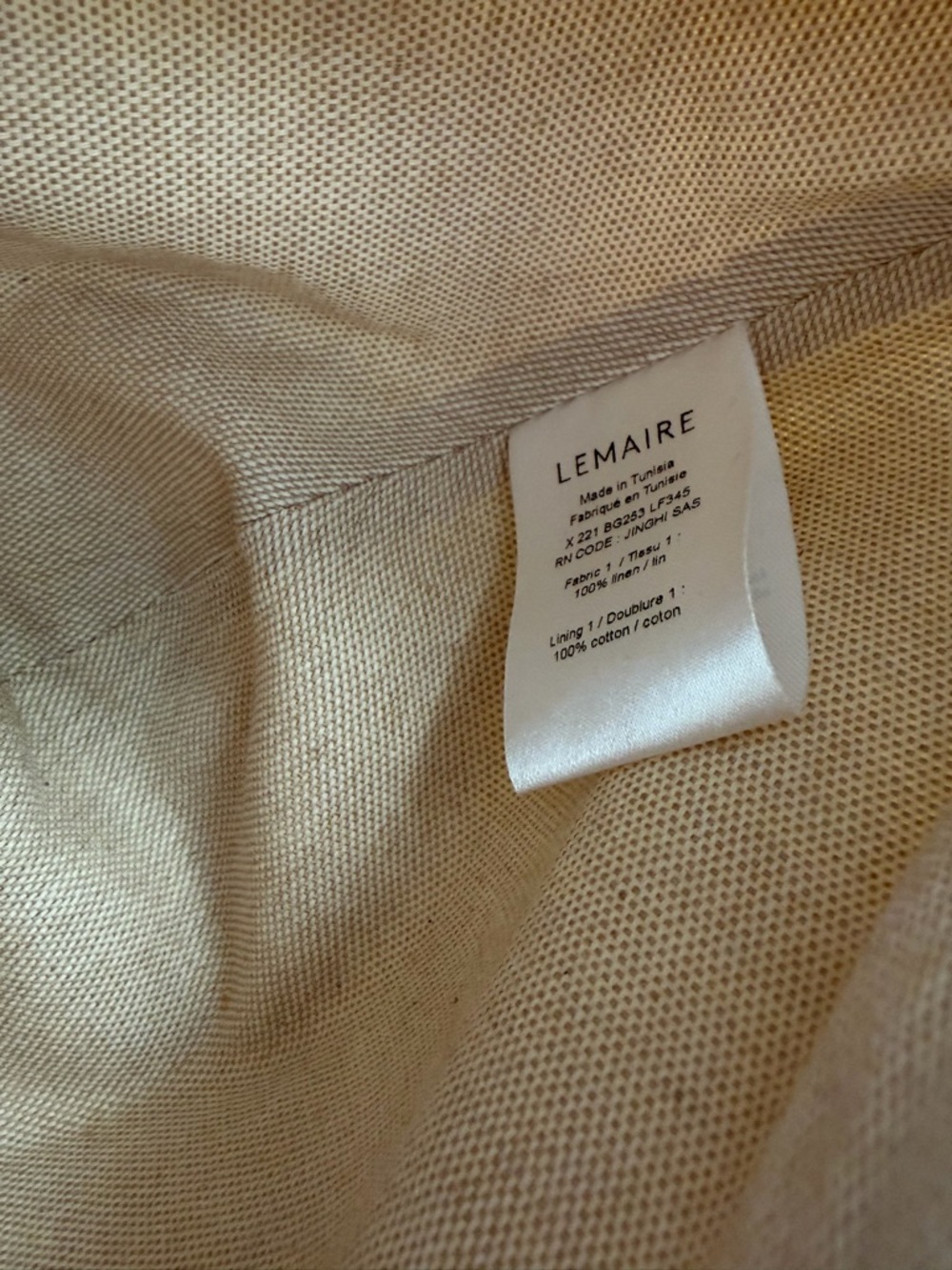 Lemaire Small Croissant Bag in Almond Milk - Picture 7 of 12